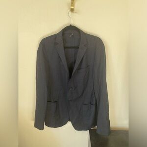 Strellson Men’s Wool Blend Blazer in Navy Size 48 Lightweight Single Breasted
